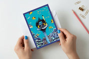 Snorkelling Emu – Greeting Card - Stunned Emu Designs by Wendy Binks