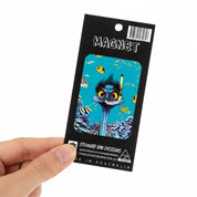 Snorkelling Emu – Small Magnet - Stunned Emu Designs by Wendy Binks