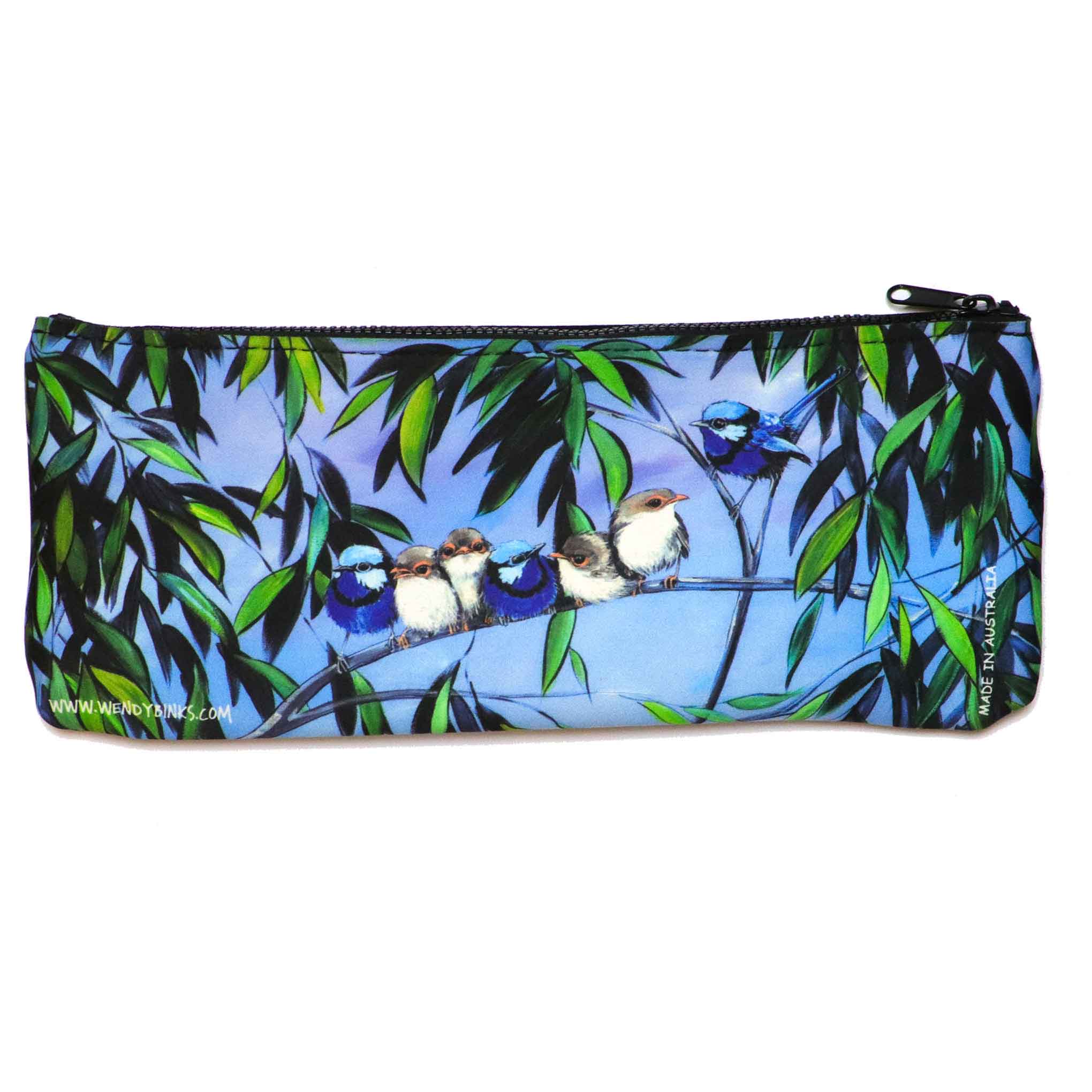Splendid Wrens – Pencil / Utility Case - Stunned Emu Designs by Wendy Binks