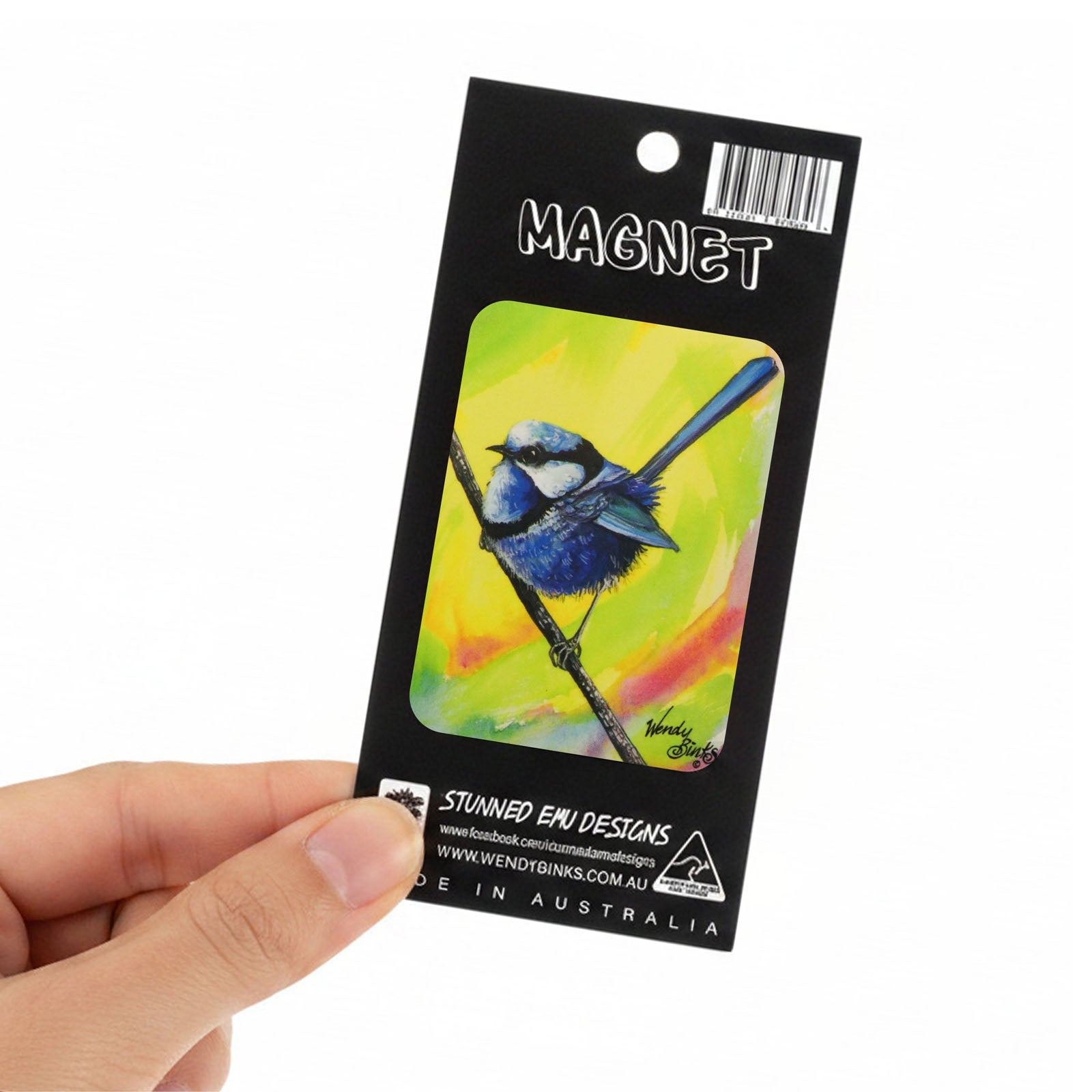 Splendid Wrens – Small Magnet - Stunned Emu Designs by Wendy Binks