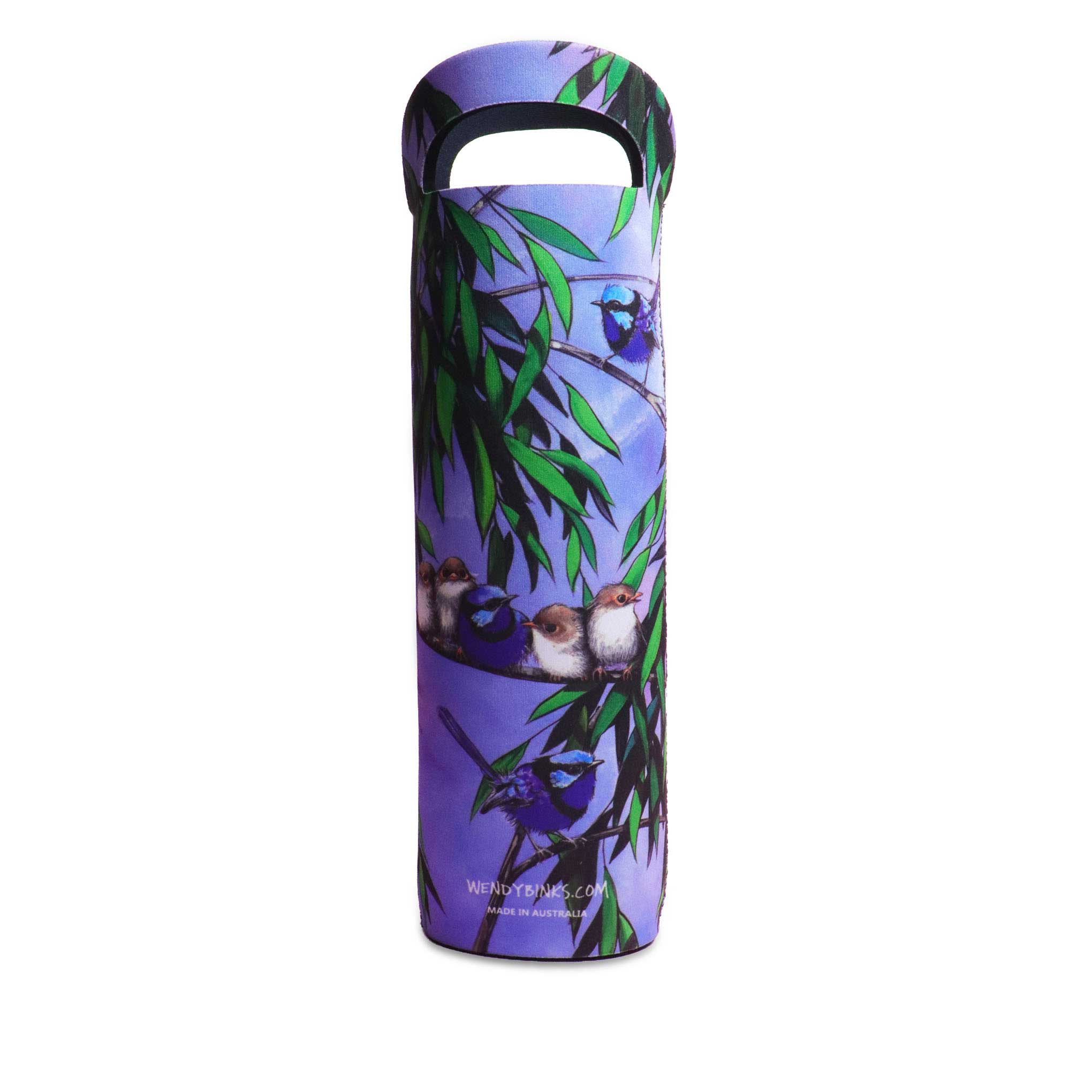 Splendid Wrens – Wine Cooler - Stunned Emu Designs by Wendy Binks