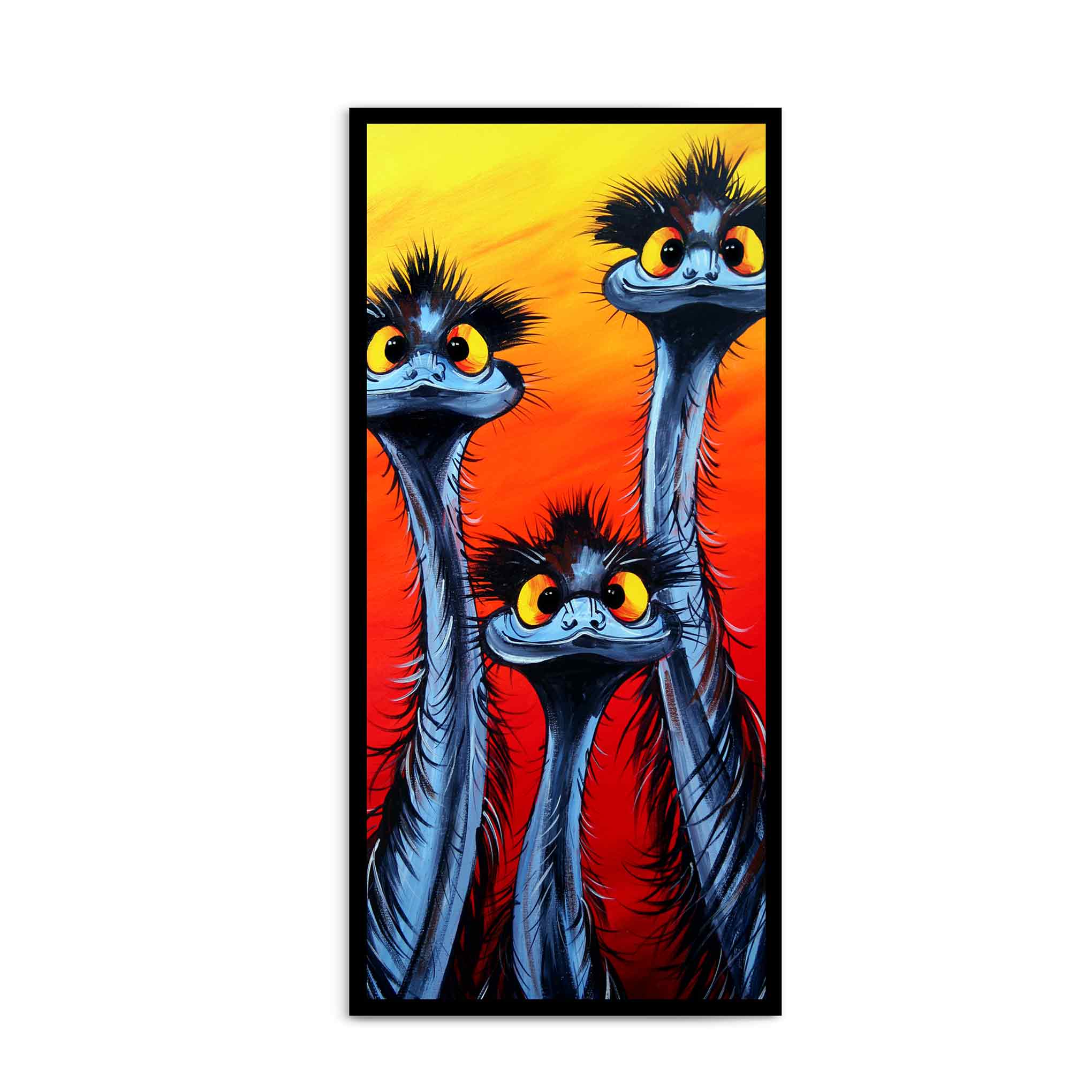 Tanami Trio – Postcard - Stunned Emu Designs by Wendy Binks