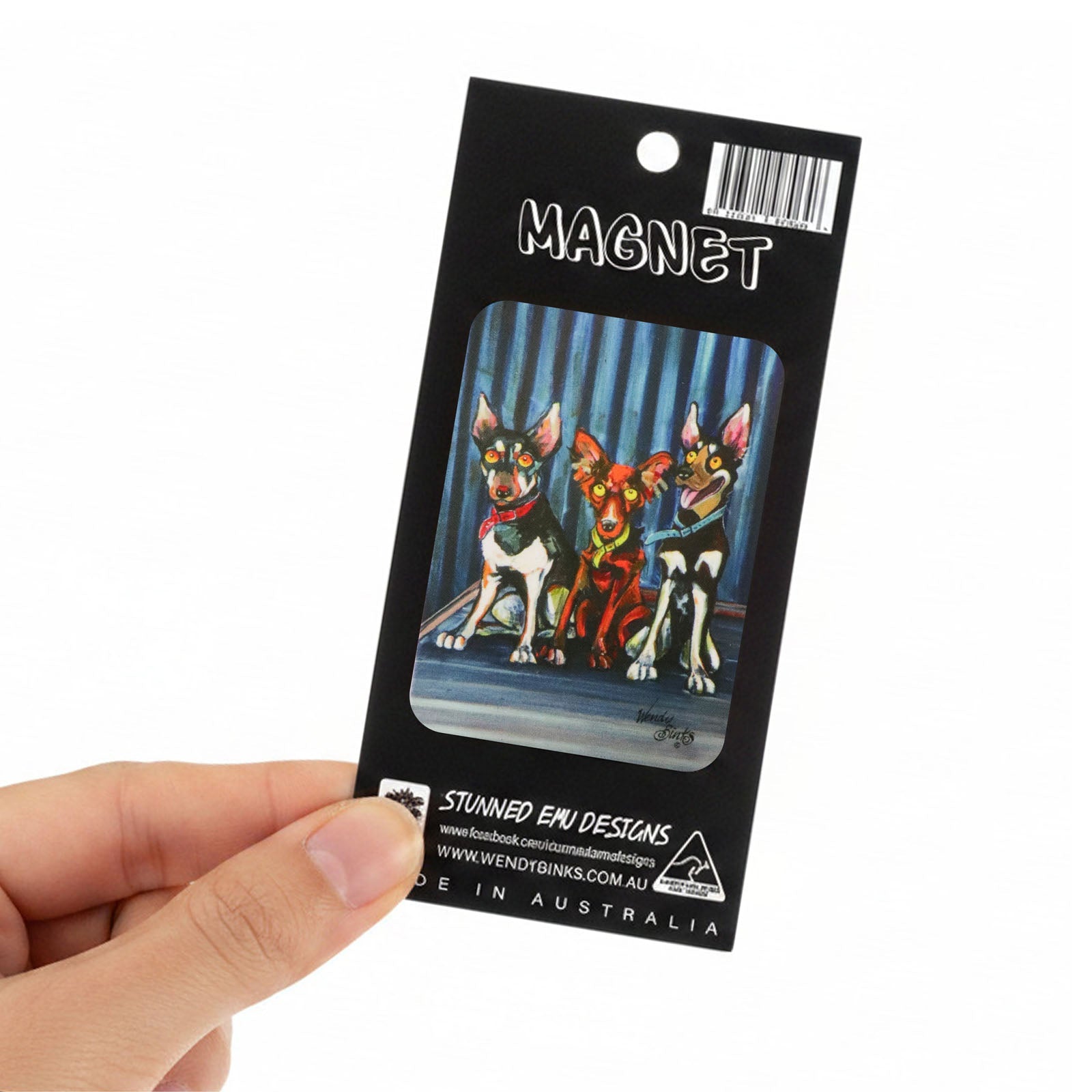 The Boys – Small Magnet - Stunned Emu Designs by Wendy Binks