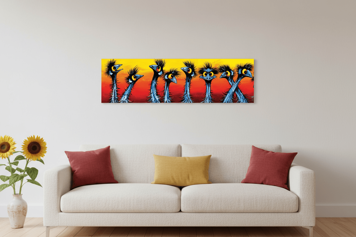 The Committee – Canvas Print - Stunned Emu Designs by Wendy Binks