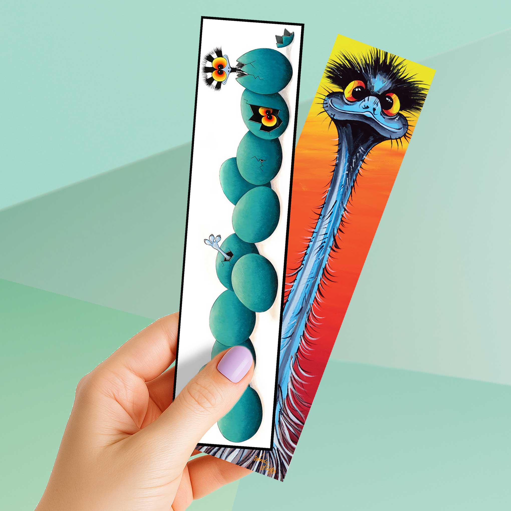 The Great Eggscape – Bookmark - Stunned Emu Designs by Wendy Binks