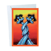 Twisted Sisters – Greeting Card - Stunned Emu Designs by Wendy Binks