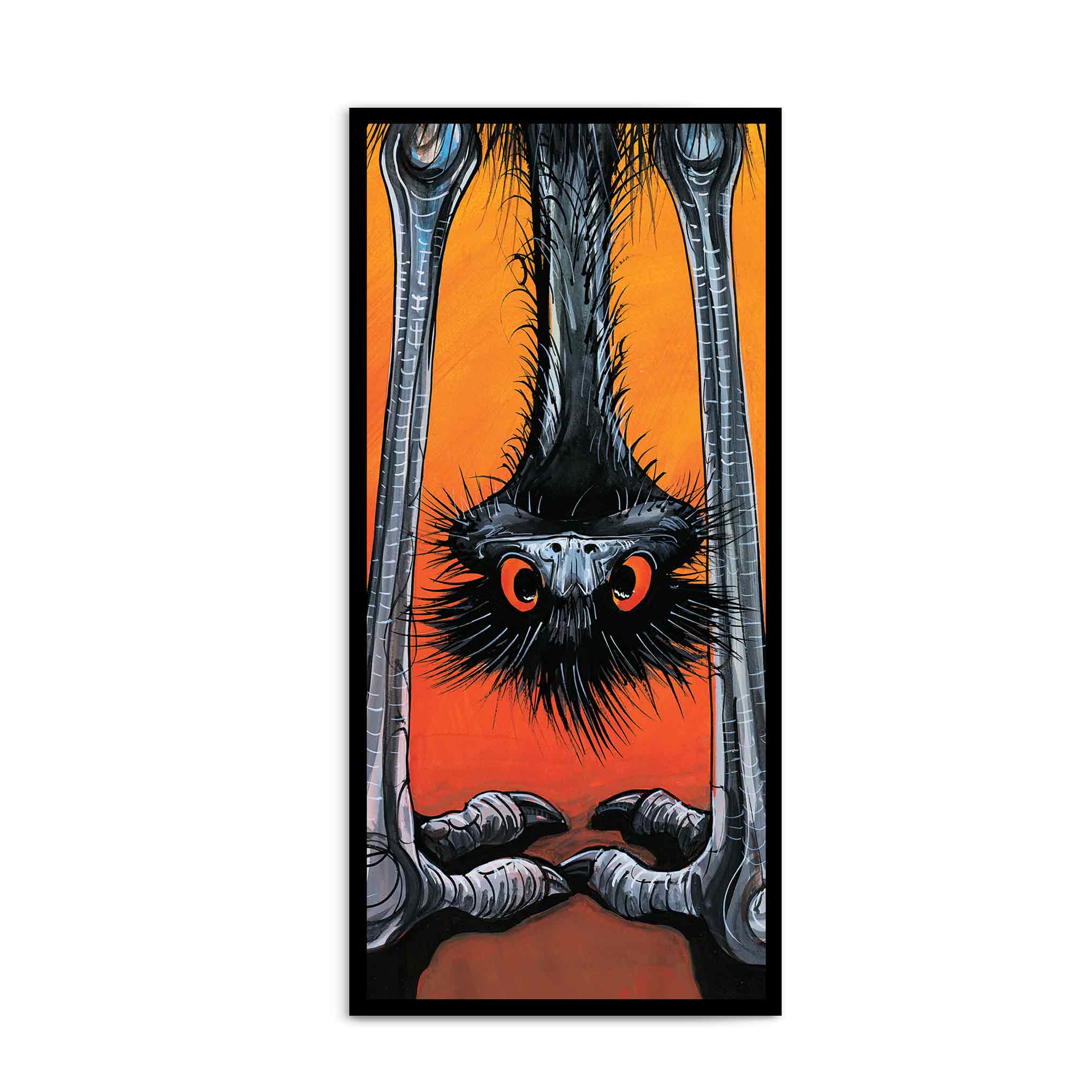Upside Down – Postcard - Stunned Emu Designs by Wendy Binks