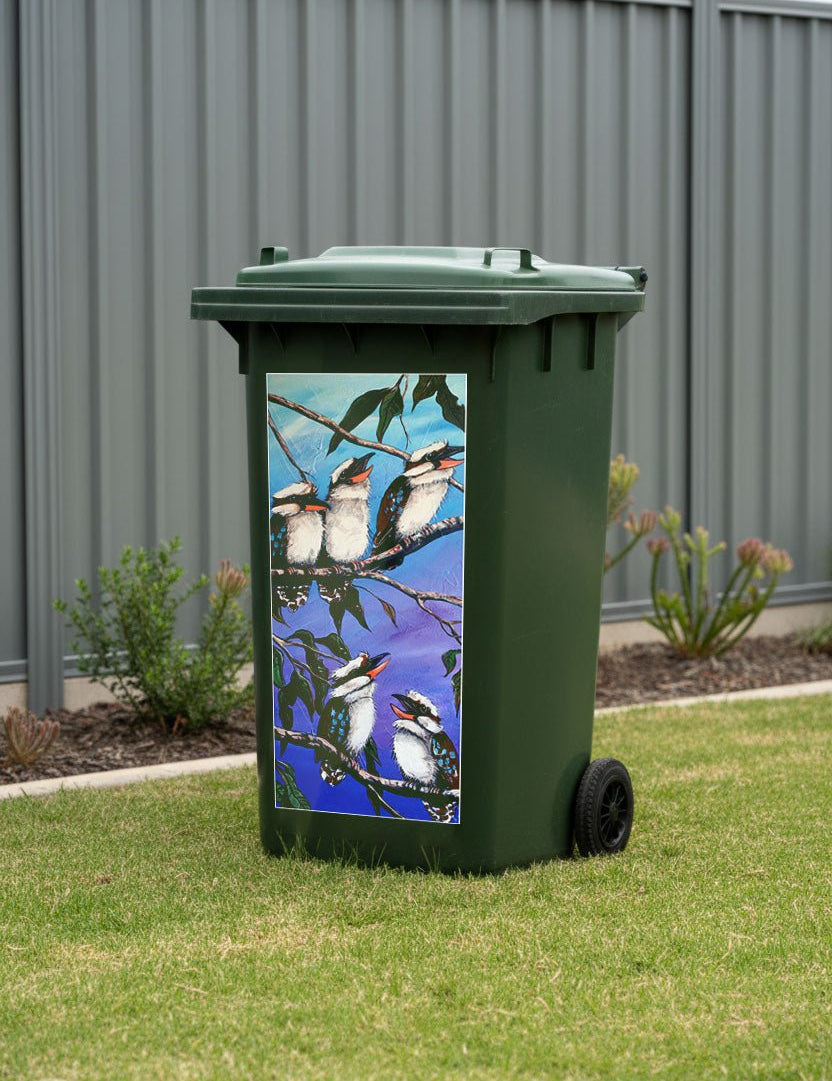 What a Laugh – Bin Sticker - Stunned Emu Designs by Wendy Binks