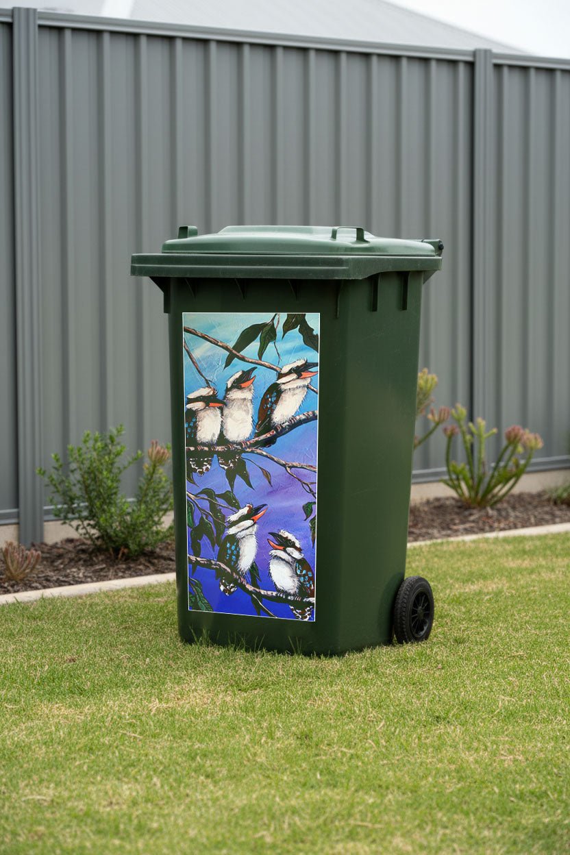 What a Laugh – Bin Sticker - Stunned Emu Designs by Wendy Binks