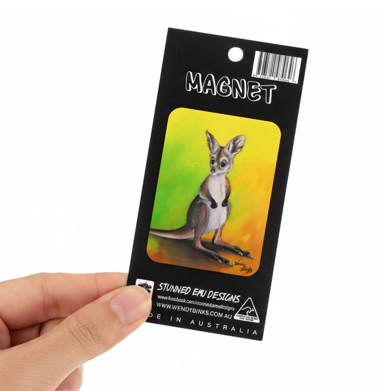 What Would Skippy Do? – Small Magnet - Stunned Emu Designs by Wendy Binks