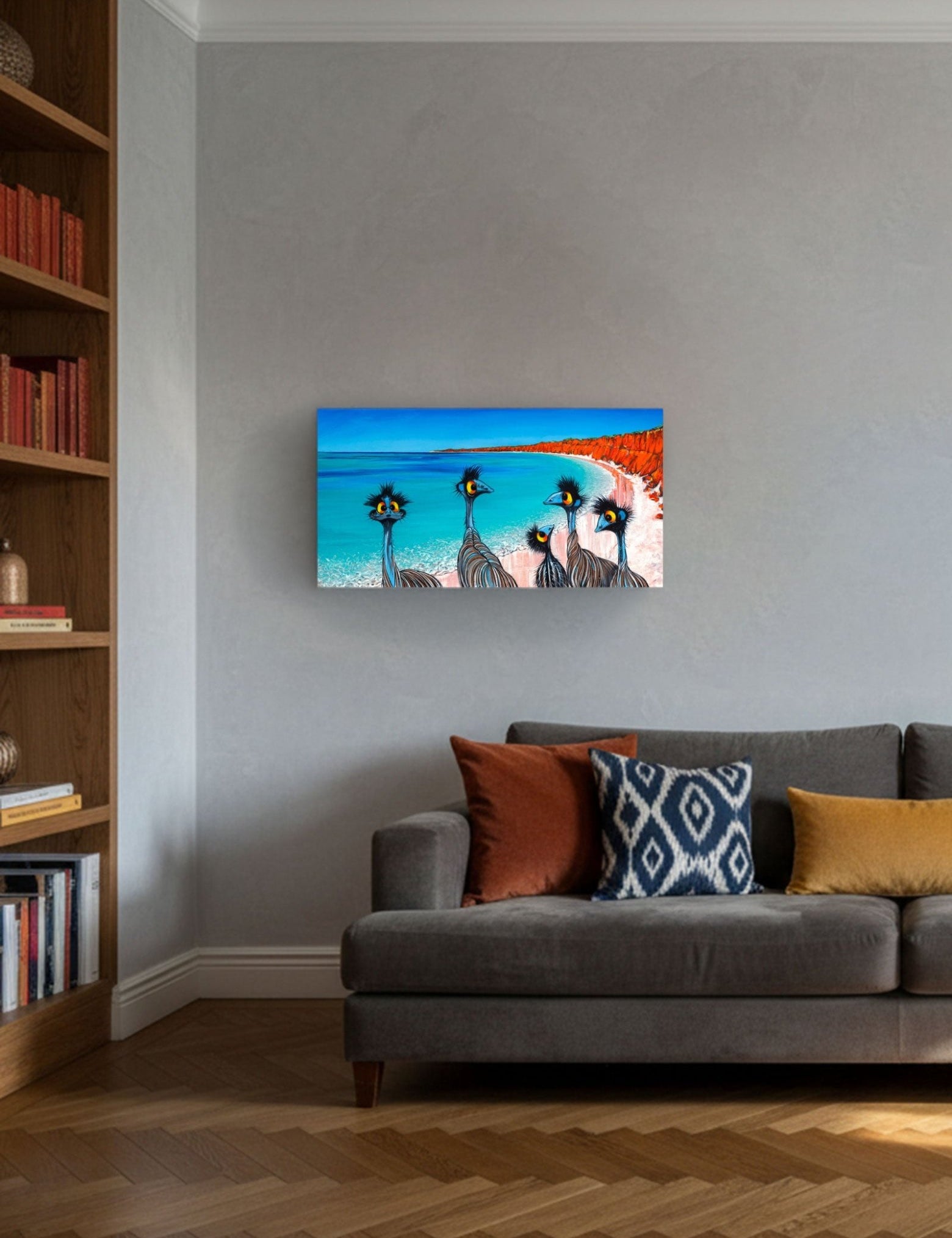Where the Desert Meets the Ocean – Canvas Print - Stunned Emu Designs by Wendy Binks