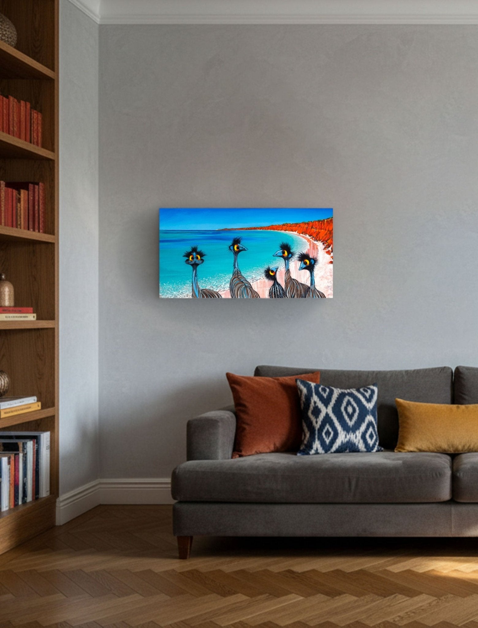 Where the Desert Meets the Ocean – Canvas Print - Stunned Emu Designs by Wendy Binks