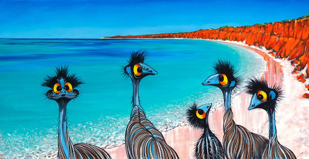 Where the Desert Meets the Ocean – Canvas Print - Stunned Emu Designs by Wendy Binks