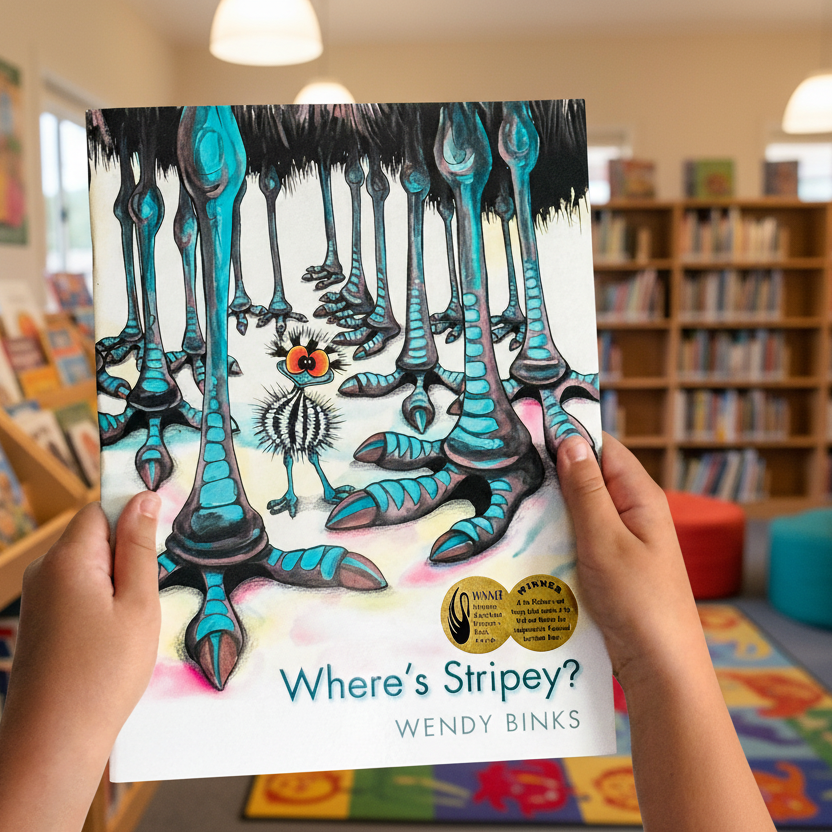 Where’s Stripey? – Children's Book - Stunned Emu Designs by Wendy Binks