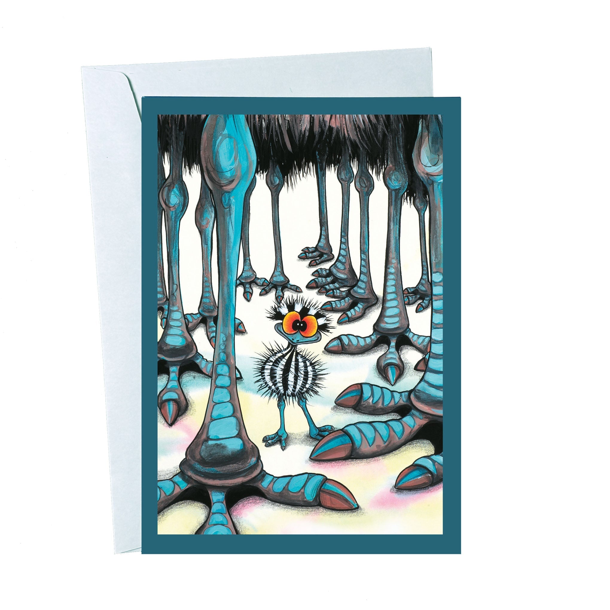 Where's Stripey? – Greeting Card - Stunned Emu Designs by Wendy Binks