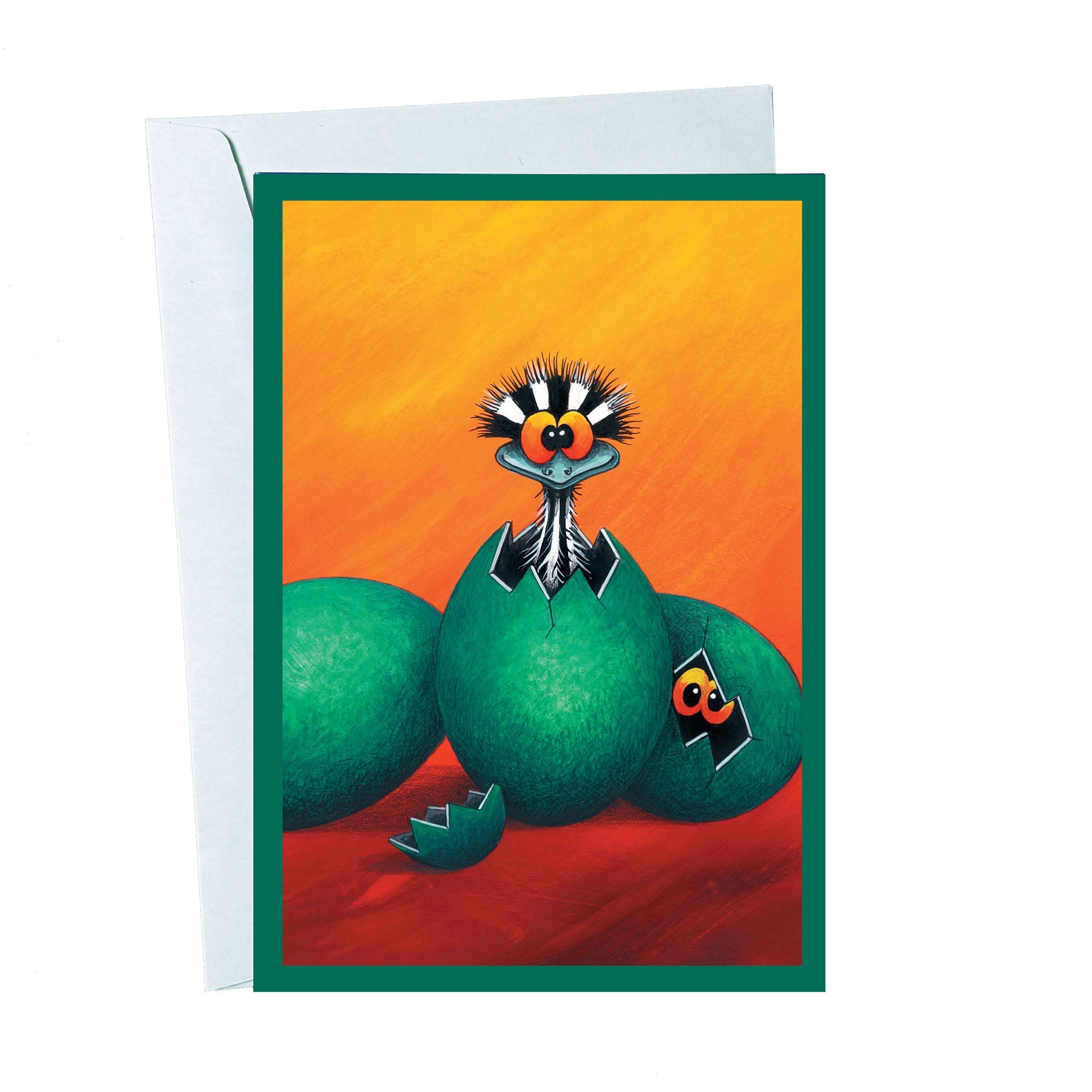 Who Turned on the Lights? – Greeting Card - Stunned Emu Designs by Wendy Binks