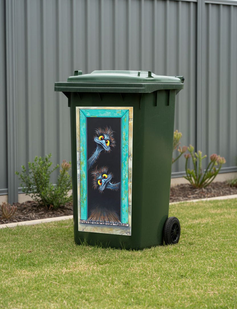 You Go First – Bin Stickers - Stunned Emu Designs by Wendy Binks